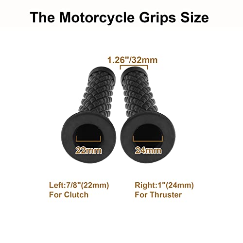 Universal Motorcycle Handles Grips - Non Slip Rubber for Harley Honda
