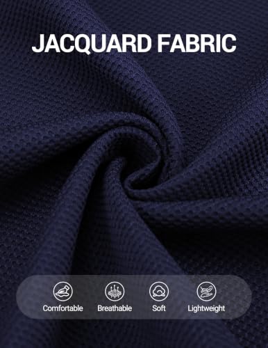 Men's Jacquard Textured Jogging Set - COOFANDY 2-Piece Tracksuits, Large Blue Violet