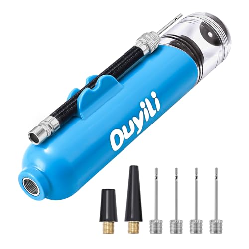 Portable Sports Ball Pump Kit - Dual Action Inflator with Needles