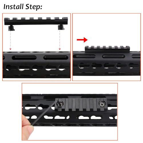 7-Slot Picatinny/Weaver Rails for Keymod Handguard - Set of 2