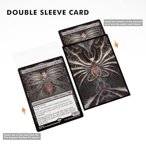 Katomula 100 Pcs MTG Card Sleeves with 100 Pcs Perfect Fit Art Matte Inner Sleeves 66x92mm
