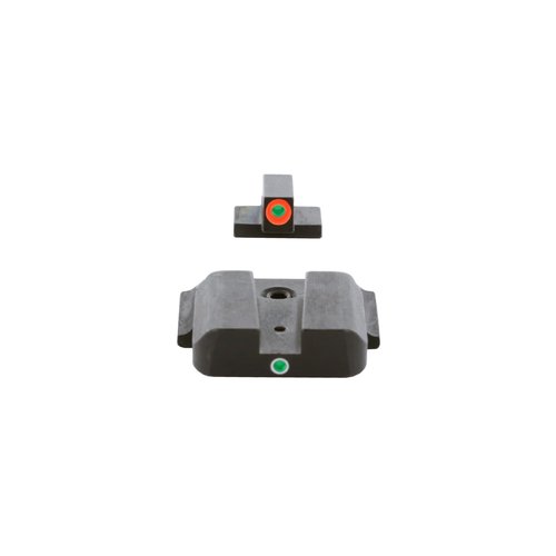AmeriGlo Tritium I-Dot Green with Orange Outline Sight Set for Smith and Wesson M and P Full or Compact Black
