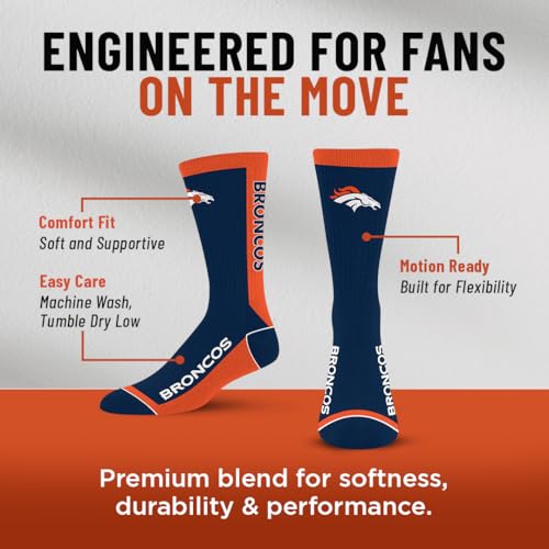 NFL MVP Crew Socks for Kids - Comfort Top & Cushion Sole