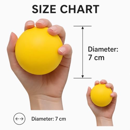 Hand Exercise Grip Ball - Finger Strengthener for Sports - Yellow
