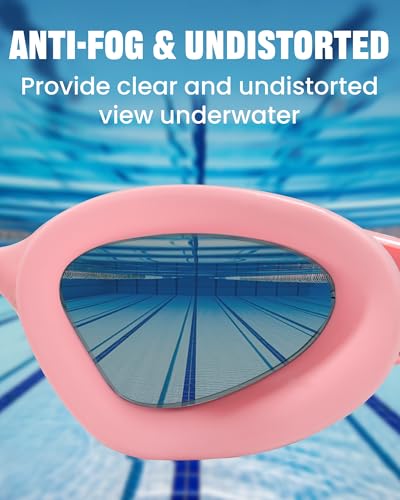 Swim Goggles for Adults & Youth - Anti-Fog UV Protection - Black