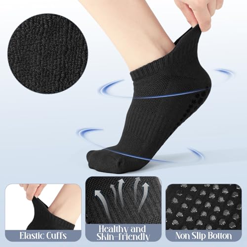 Non-Slip Terry Cotton Yoga Socks for Men - Cushioned Grip for Martial Arts