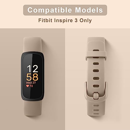 Vancle 4 Pack Bands Compatible with Fitbit Inspire 3 for Women Men,