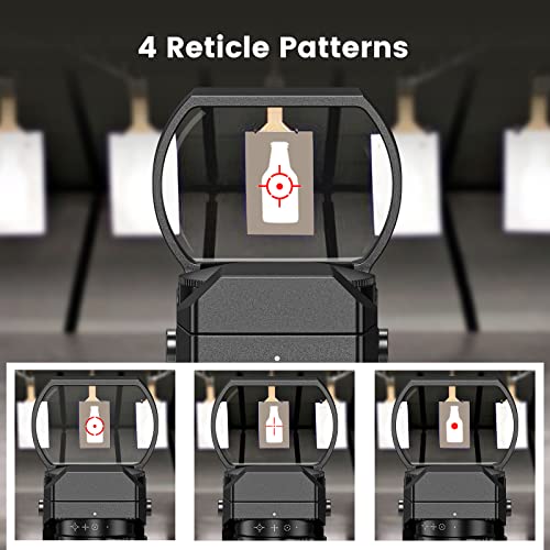 Red Green Dot Reflex Sight with 4 Reticles & 22x33mm Lens