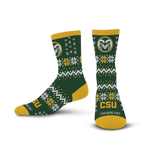 Colorado State Rams Large Team Sweater Crew Socks - Unisex