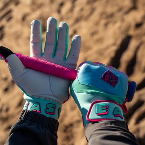 Easton Walk-Off Ethos Baseball Batting Gloves Spring Break Edition - Aqua Pink Youth & Adult Sizes
