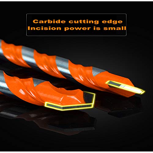 7Pcs Ultimate Drill bits£¬Carbide Drill bit Set, Masonry bit bit with Tungsten Carbide Drill bit, Drilling and Punching Work kit for Ceramic Tile, Concrete, Brick, Glass, Plastic and Wood