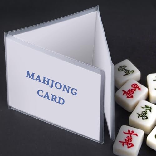 Mahjong Card Holder Set - 4 Clear Frosted Protectors, 6.12x4.75 inches - Transparency