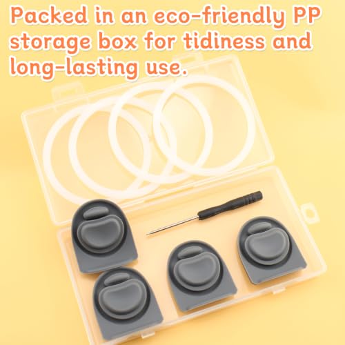 Replacement Lid Seal Stopper & O Ring Gasket Kit - 4 Gray