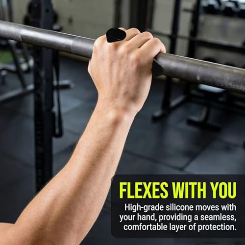 Silicone Weight Lifting Grips - Anti-Slip Gym Hand Pads for Strength Training