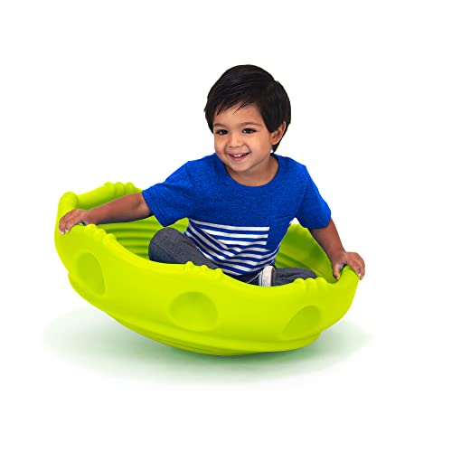 Wobble Disk and Climbing Dome for Kids - Indoor/Outdoor - 1 Pack - Lemon Yellow