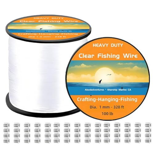 Clear Fishing Line 0.2-1 mm, Strong Invisible Nylon Wire 8-100 lb