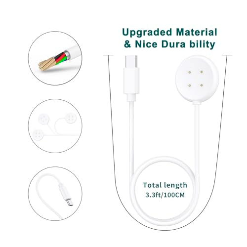 2-Pack Magnetic Charging Cable for Google Pixel Watch 3 & 2 - USB-C + USB-A
