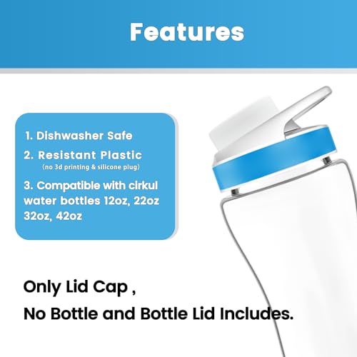 Replacement Lid Caps for Water Bottles - 4 Pack Leak-Proof Seals