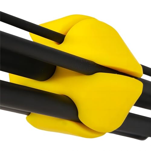 10 Pcs Silicone Fishing Rod Holder Straps - Yellow