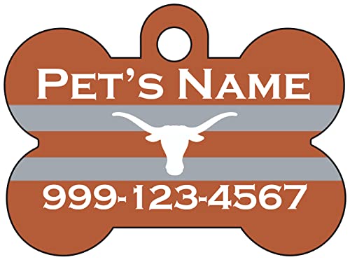 Personalized NCAA Dog Tag Pet ID Tag - Texas Longhorns