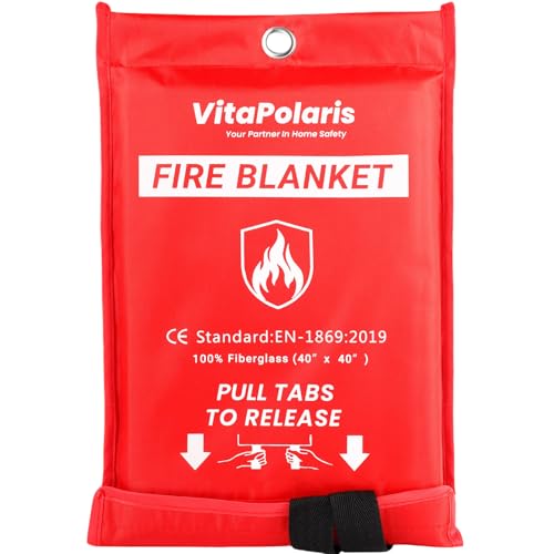 Heavy-Duty Fire Blanket - Fireproof Fiberglass, 1 Pack