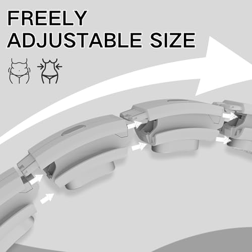 Weighted Fitness Hoop with Digital Counter - Adjustable 30-50 Inch