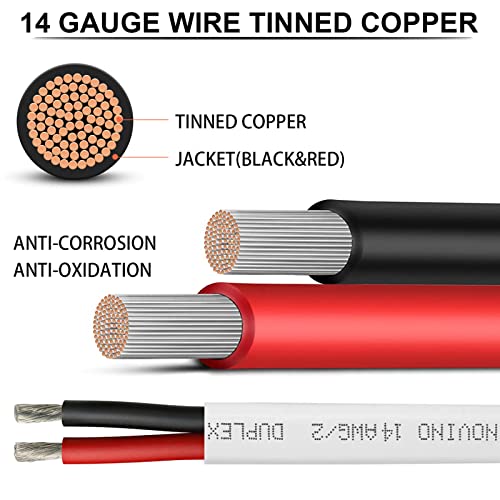 14 AWG Marine Wire - 30ft Duplex Tinned Copper Electrical Cable