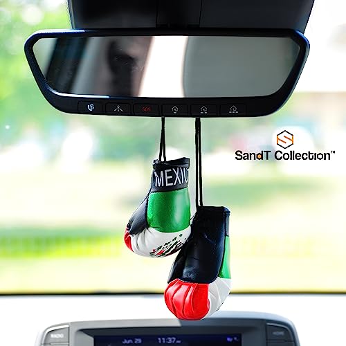 Mini Mexico Flag Boxing Gloves - Hanging Punching Pendant