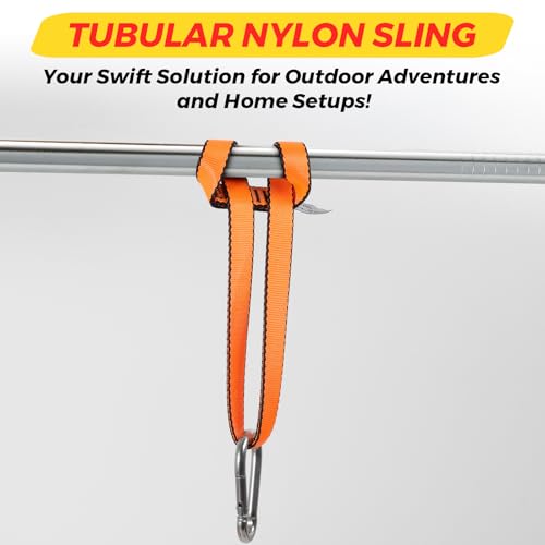 18mm Nylon Climbing Sling Runner - 23kN CE Certified - Green, 30cm