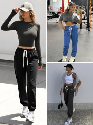 ATHMILE Women’s Baggy Grey Lounge Sweatpants Small - Casual Joggers