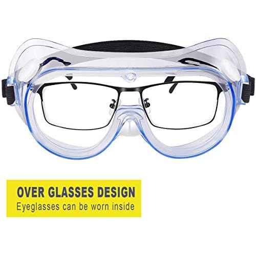 YunTuo 5 Pack Safety Goggles, Protective Safety Glasses, Soft Crystal Clear Eye Protection - Perfect for Construction, Shooting, Industrial, and More