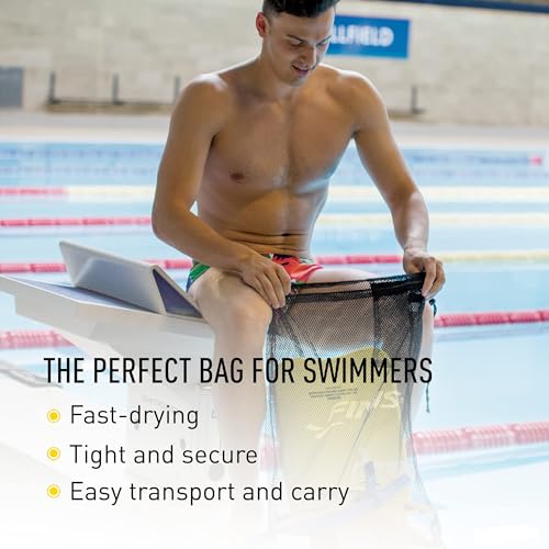 FINIS Mesh Gear Bag for Swim Equipment - Quick-Dry Nylon Drawstring