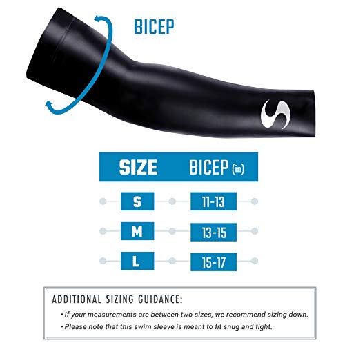 Neoprene Swim Sleeves for Adults - Large, Black
