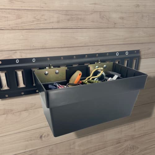 2 Pack Heavy Duty E-Track Basket for E-Track Systems, Trailer E Track Organizing Storage Pail,Organization Bin for Trucks, E-Track Storage Bin - E Track Accessories