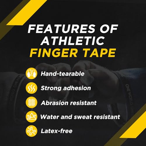 OK TAPE Athletic Finger Tape 10 Rolls, 0.5 inch x 15 yards, White - 450FT Support Wrap for Sports & Injury Prevention