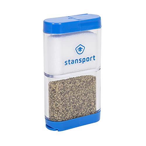 Compact Salt and Pepper Shaker with Dual Compartments
