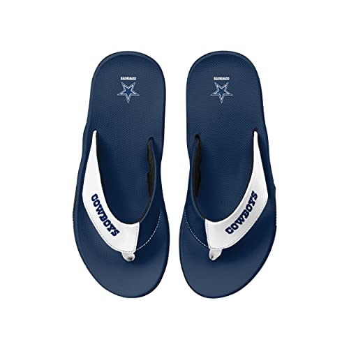 Dallas Cowboys Team Color Contour Flip Flops - Size 11-12