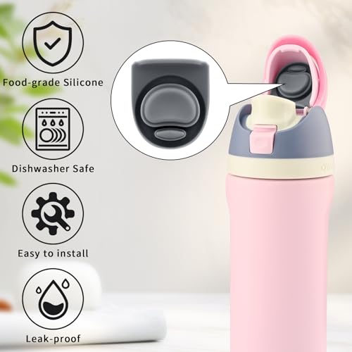 Replacement Silicone Stoppers for Owala FreeSip Water Bottles - Gray - 4 Pack
