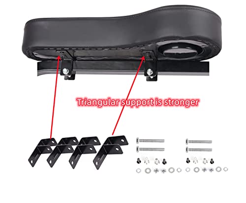 Black Golf Cart Rear Seat Arm Rests - Universal Fit for EZGO, Club Car, Yamaha - No Drilling Needed