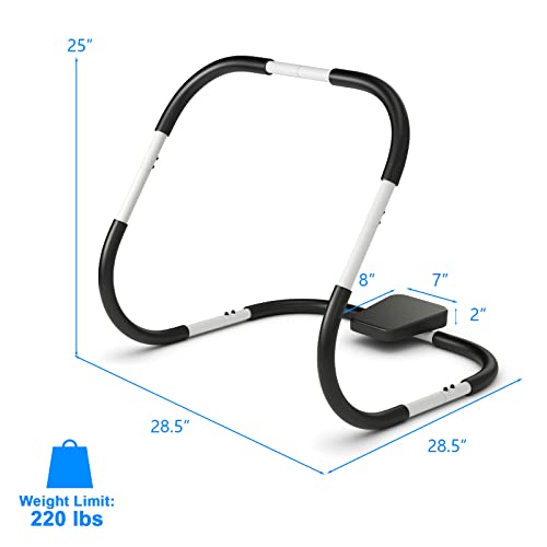 Ab Cruncher Sit Up Trainer with Padded Headrest - White