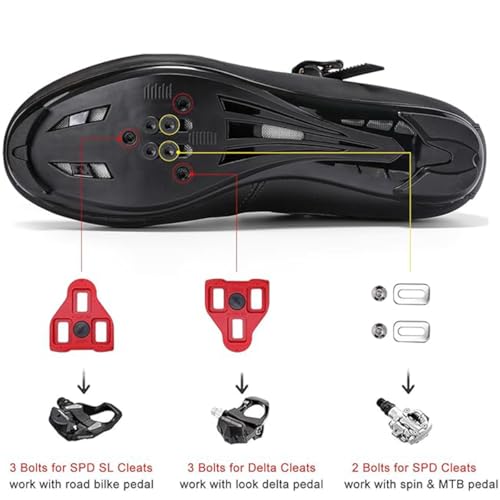Indoor Cycling Shoes for Peloton - Men 10.5 / Women 12.5 - Black & Red