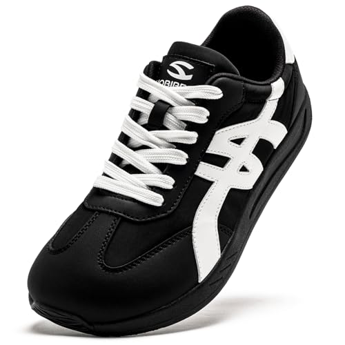 HOBIBEAR Unisex Barefoot Shoes - Wide Toe Box, Lightweight Casual Sneakers, 8.5 Women / 7 Men, Black