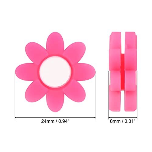 Tennis Racket Vibration Dampener Set - Soft Silicone, Pink & White