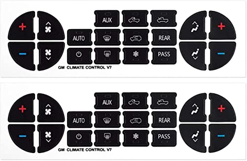 AC Dash Button Repair Sticker Kit - 2006-2014 GM Vehicles, 2 Pcs (AC19 x2)