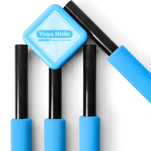 Posture Corrector Yoga Stick - Portable Back Straightener - Blue