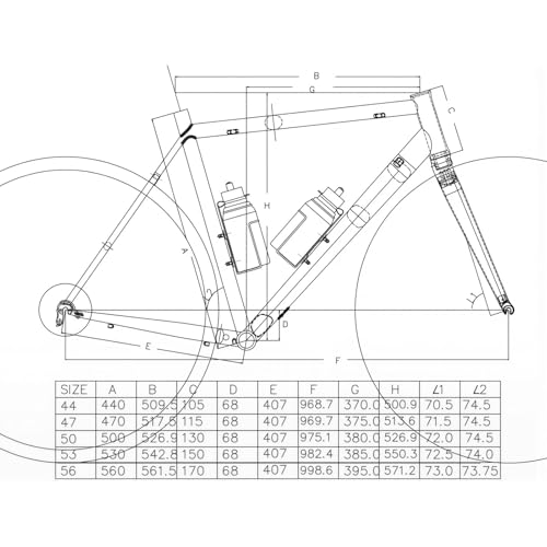 700C Road Bike Frameset - Aluminum Alloy Frame with Carbon Fork, Black, 56cm