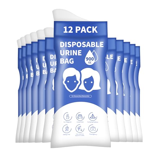 Disposable Urine Bags - 900ML Portable Emergency Pee Bags for Travel - Blue-12
