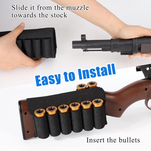 8-Round Tactical Shotgun Shell Holder - 12 & 20 Gauge Buttstock Carrier
