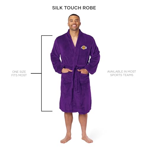 Northwest Lakers Silk Touch Bathrobe - Unisex Officially Licensed Large-X-Large