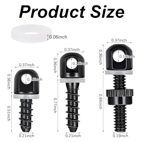 6-Piece Sling Swivel Stud Set for Rifle and Shotgun Mounts